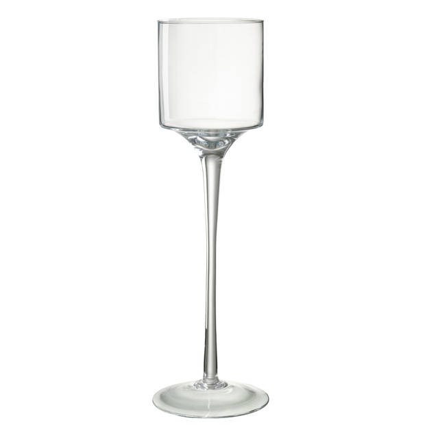 J-line - Windlicht Seni Glas Transparant Large - 16x16x55cm