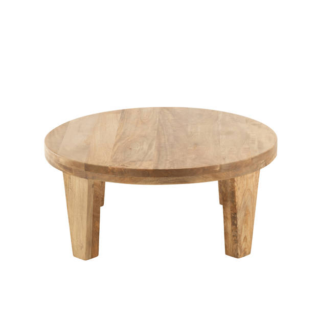 J-line - Salontafel Rond Mango Hout Naturel - 80x80x34cm