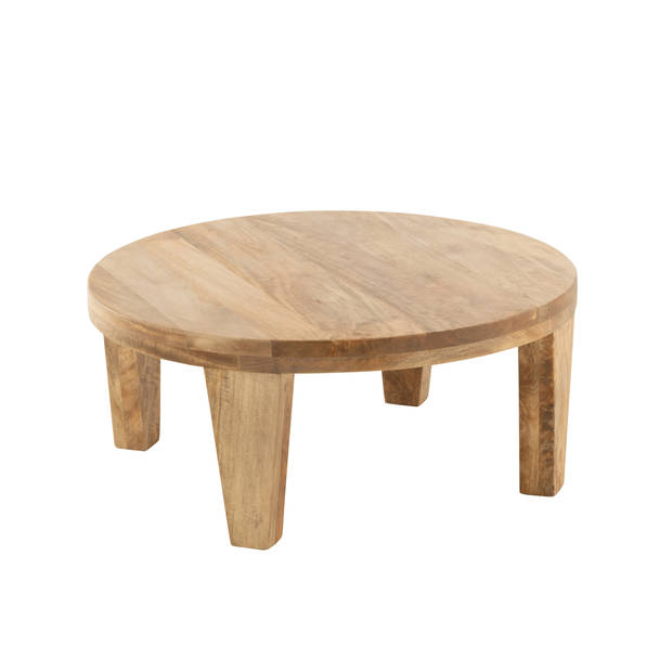 J-line - Salontafel Rond Mango Hout Naturel - 80x80x34cm