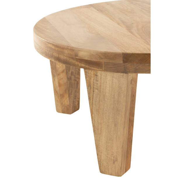 J-line - Salontafel Rond Mango Hout Naturel - 80x80x34cm