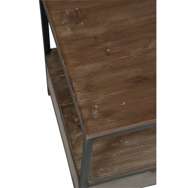 J-line - Salontafel Hout/met Bruin+zwart - 120x50x60.5cm