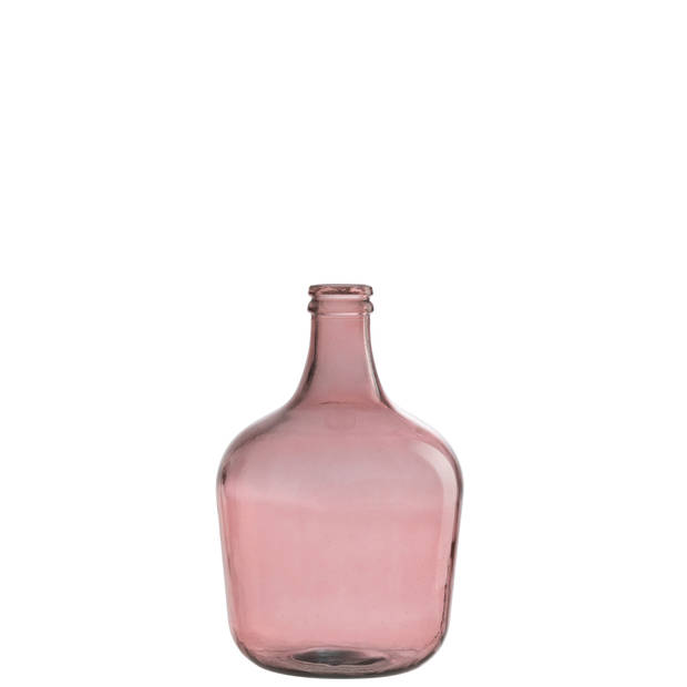 J-line - Vaas Fles Glas Terra Medium - 28x28x42cm