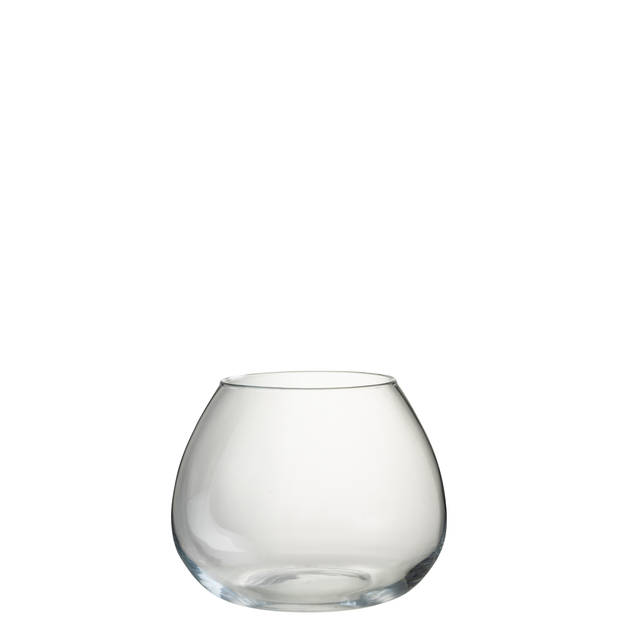 J-line - Vaas Fie Glas Transparant Medium - 28.5x28.5x23cm