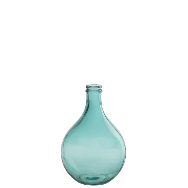 J-line - Vaas Lissabon Glas Aqua Small - 27x27x43cm