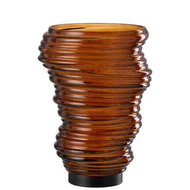 J-line - Vaas Tornado Glas Bruin Large - 20x20x27.5cm