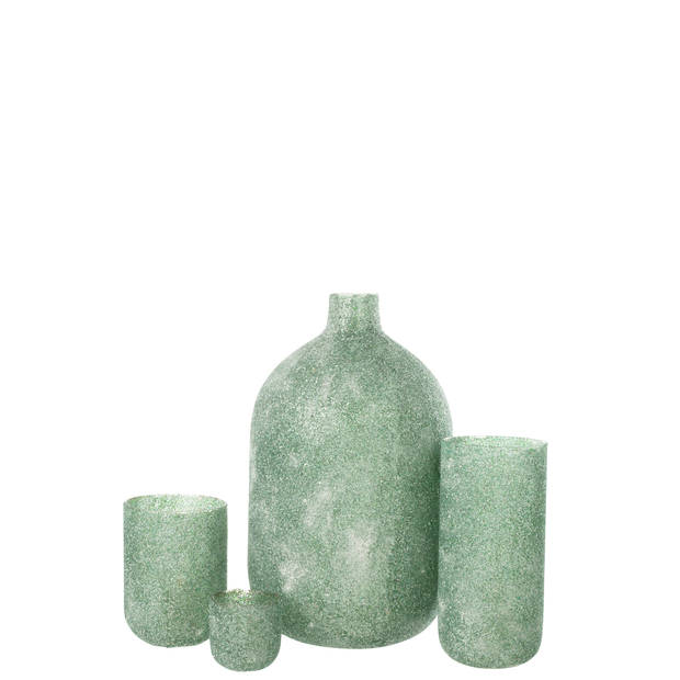 J-line - Vaas Fore Glas Groen - 25x25x45cm