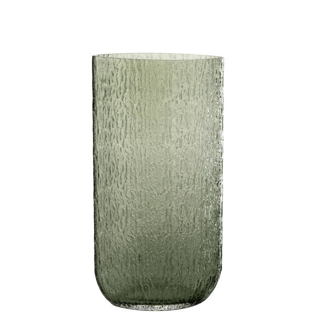 J-line - Vaas Mila Hoog Glas Groen - 21x12x40cm