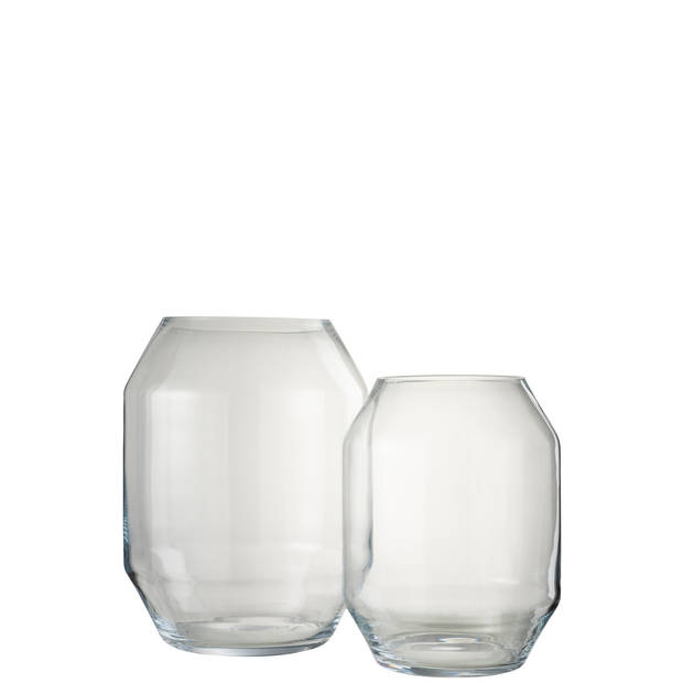 J-line - Vaas Lilou Glas Transparant Large - 29.5x29.5x40cm