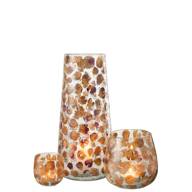 J-line - Vaas Gerard Glas Amber - 17.5x17.5x36.5cm