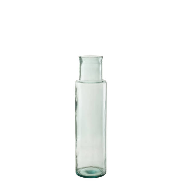 J-line - Vaas Cilinder Gerecycleerd Glas Large - 14.5x14.5x55cm