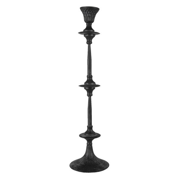 HAES DECO - Kandelaar 60 cm Zwart Ijzer Kaarsenstandaard Kaarsenhouder