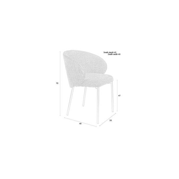 Housecraft Ayle Eetkamerstoelen Off White - Set van 2