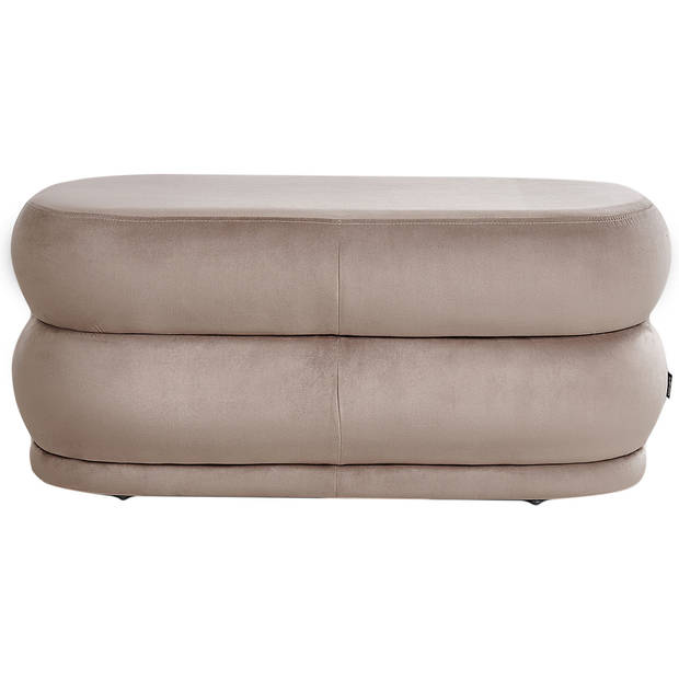 Beliani ELLENDALE - Bedbank-Beige-Fluweel