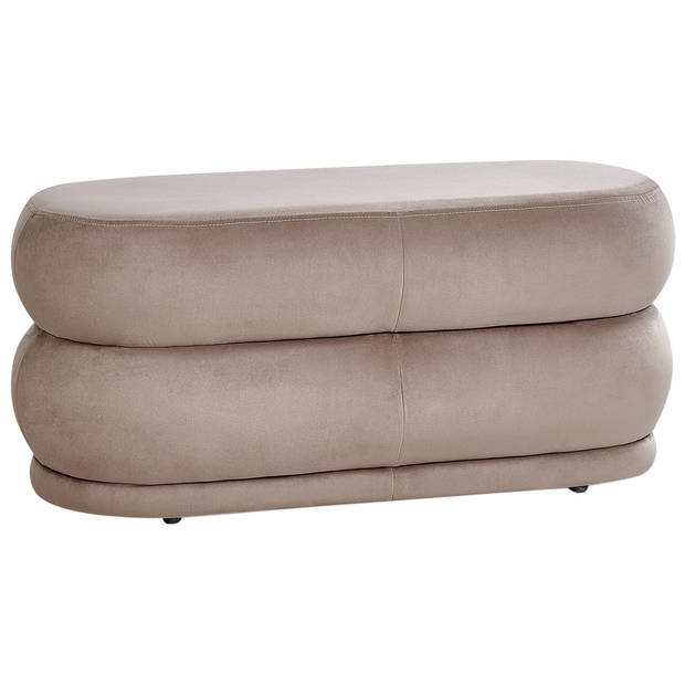 Beliani ELLENDALE - Bedbank-Beige-Fluweel