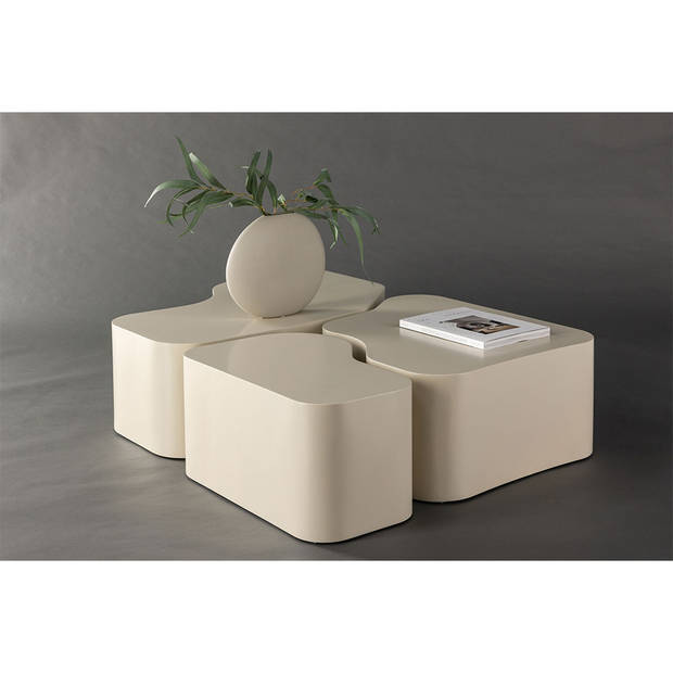 Nordland salontafel set van 3 beige.