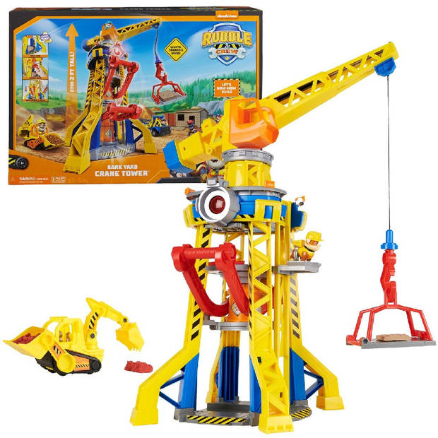 Paw Patrol Rubble And Crew Bark Yard Crane Tower - Rubble