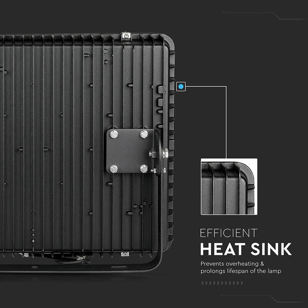 V-TAC VT-405 Zwarte LED schijnwerpers - 120lm/w - Samsung - IP65 - 400W - 48000 Lumen - 6400K - 5 Jaar