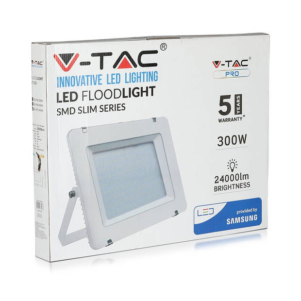 V-TAC VT-300-W Witte LED Schijnwerpers - Samsung - IP65 - 300W - 24000 Lumen - 6400K - 5 Jaar