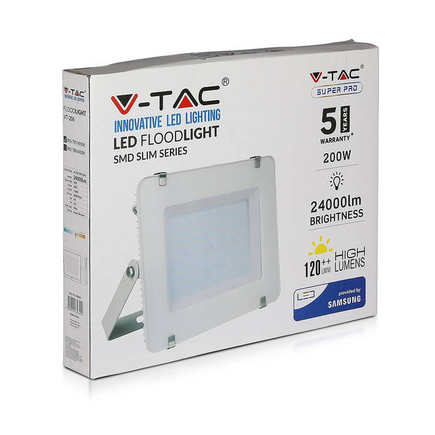 V-TAC VT-206-W Draaibare LED Wandlampen - IP65 - Wit - 17W - 2520 Lumen - 4000K - Modelnr: - VT-11020-W