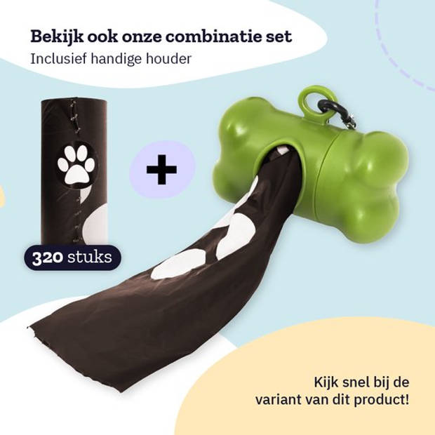 All 4 Pets Supply Hondenpoepzakjes Afbreekbaar - 320 stuks Lavendel geur - Poepzakjes hond & 100% Biologisch Afbreekbaar