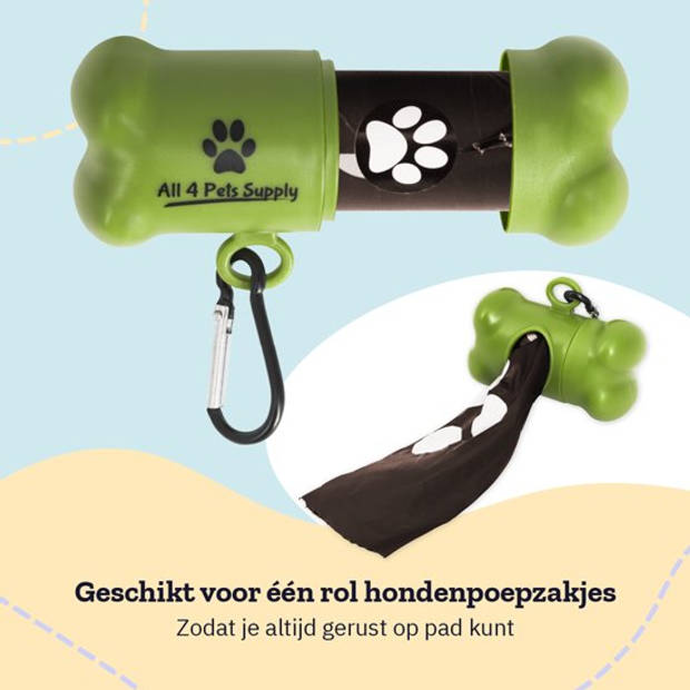 All 4 Pets Supply Hondenpoepzakjes inclusief houder - 320 stuks - Lavendel geur - 100% Biologisch Afbreekbaar