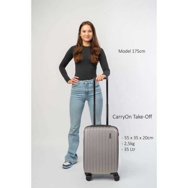 CarryOn Take-Off Handbagagekoffer 55cm - Lichtgewicht handbagage koffer 35 ltr - Champagne