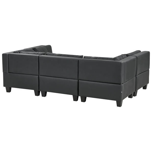 Beliani UNSTAD - Modulaire Sofa-Zwart-Kunstleer