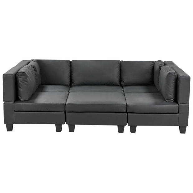 Beliani UNSTAD - Modulaire Sofa-Zwart-Kunstleer