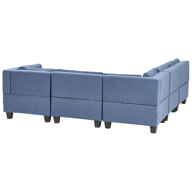 Beliani UNSTAD - Modulaire Sofa-Blauw-Polyester