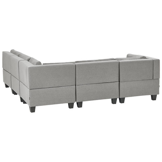 Beliani UNSTAD - Modulaire Sofa-Grijs-Polyester