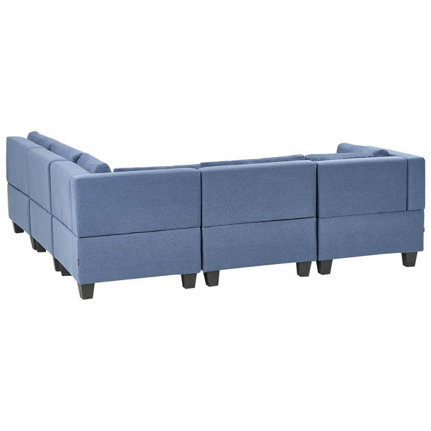 Beliani UNSTAD - Modulaire Sofa-Blauw-Polyester