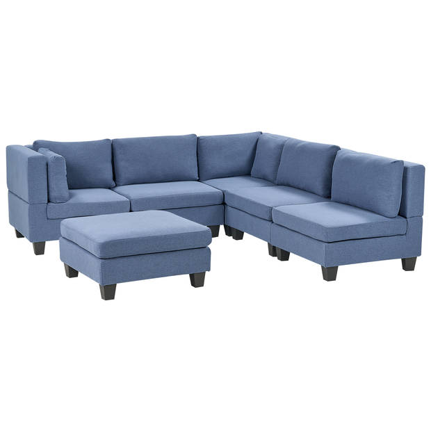 Beliani UNSTAD - Modulaire Sofa-Blauw-Polyester