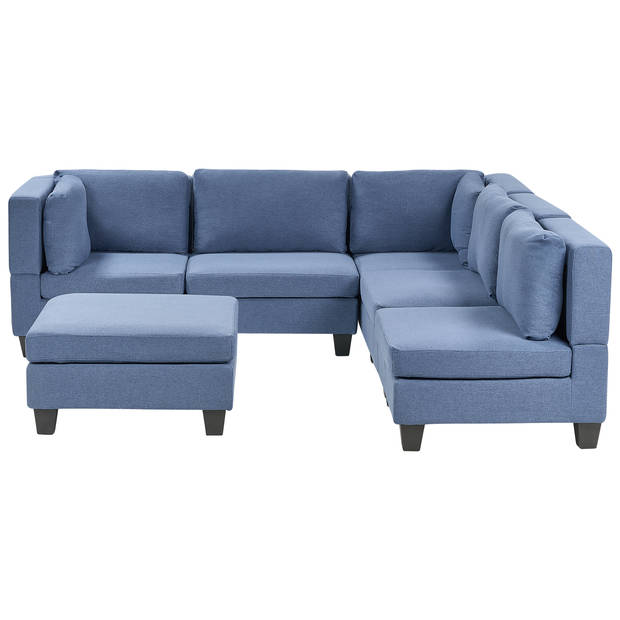 Beliani UNSTAD - Modulaire Sofa-Blauw-Polyester