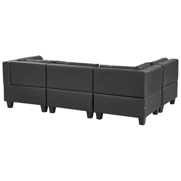 Beliani UNSTAD - Modulaire Sofa-Zwart-Kunstleer