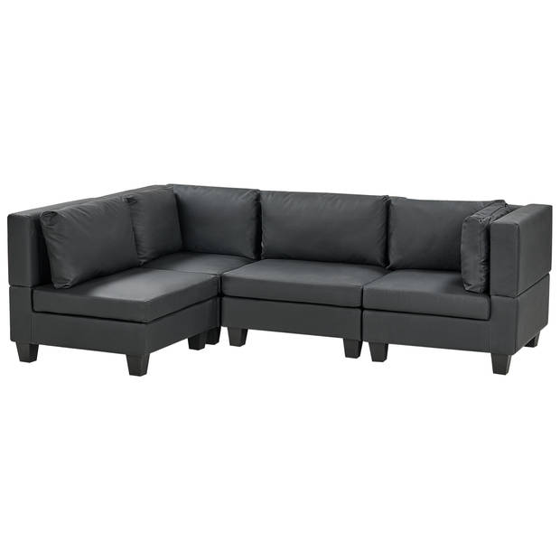 Beliani UNSTAD - Modulaire Sofa-Zwart-Kunstleer