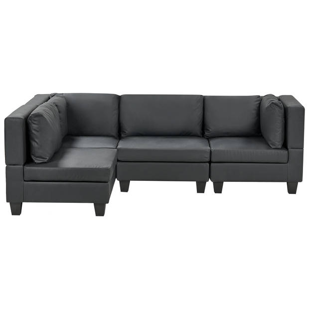 Beliani UNSTAD - Modulaire Sofa-Zwart-Kunstleer