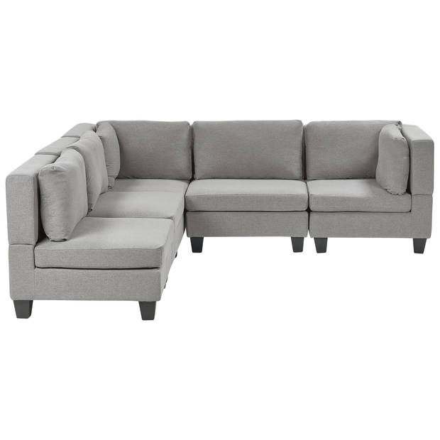 Beliani UNSTAD - Modulaire Sofa-Grijs-Polyester