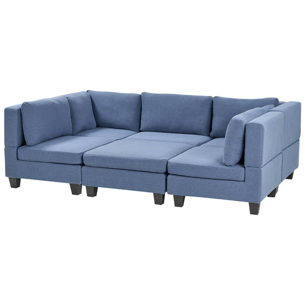 Beliani UNSTAD - Modulaire Sofa-Blauw-Polyester