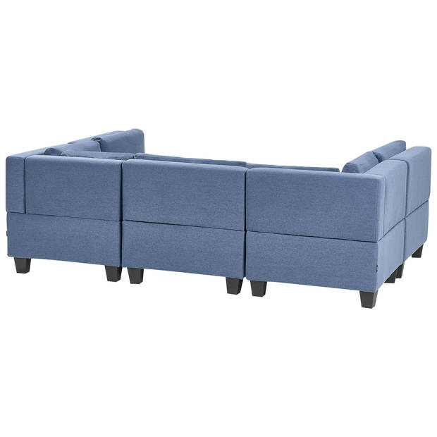 Beliani UNSTAD - Modulaire Sofa-Blauw-Polyester