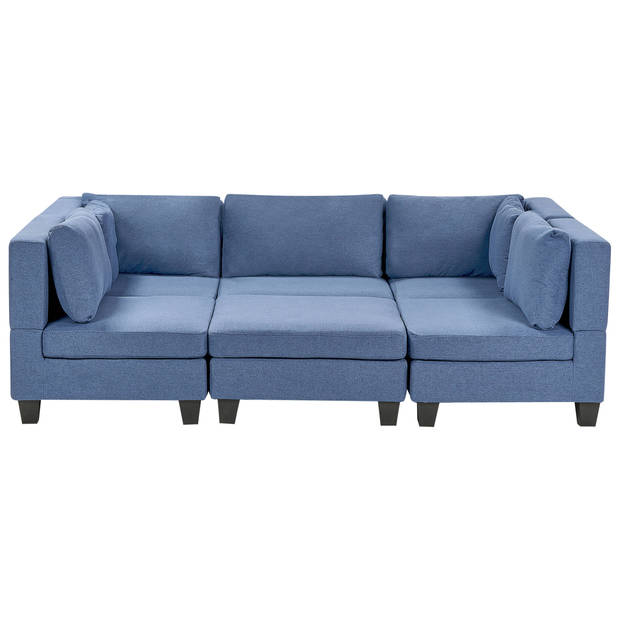 Beliani UNSTAD - Modulaire Sofa-Blauw-Polyester