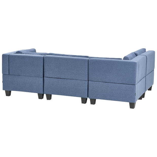 Beliani UNSTAD - Modulaire Sofa-Blauw-Polyester