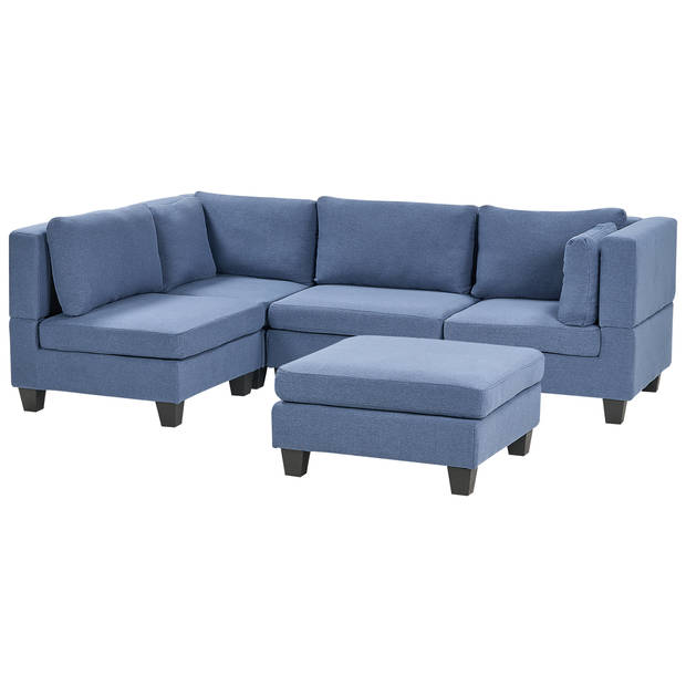 Beliani UNSTAD - Modulaire Sofa-Blauw-Polyester