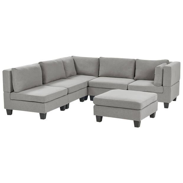 Beliani UNSTAD - Modulaire Sofa-Grijs-Polyester