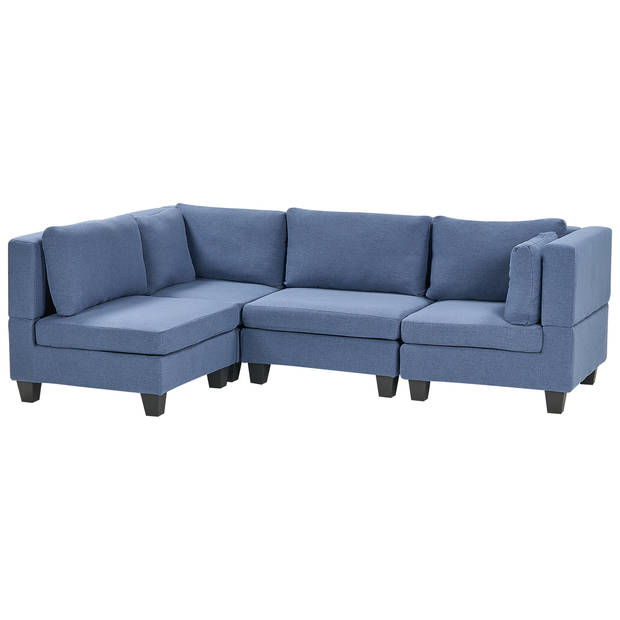 Beliani UNSTAD - Modulaire Sofa-Blauw-Polyester