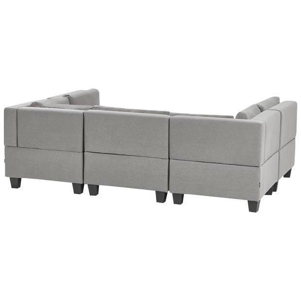 Beliani UNSTAD - Modulaire Sofa-Grijs-Polyester