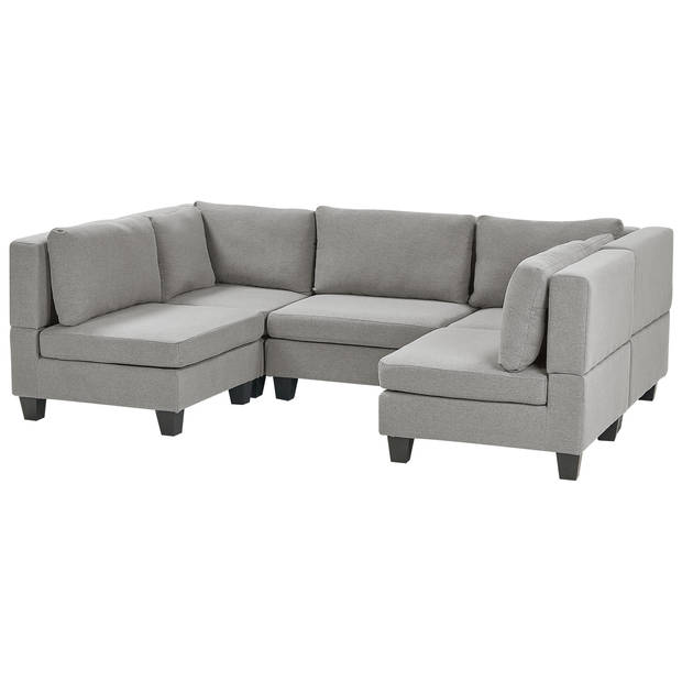 Beliani UNSTAD - Modulaire Sofa-Grijs-Polyester