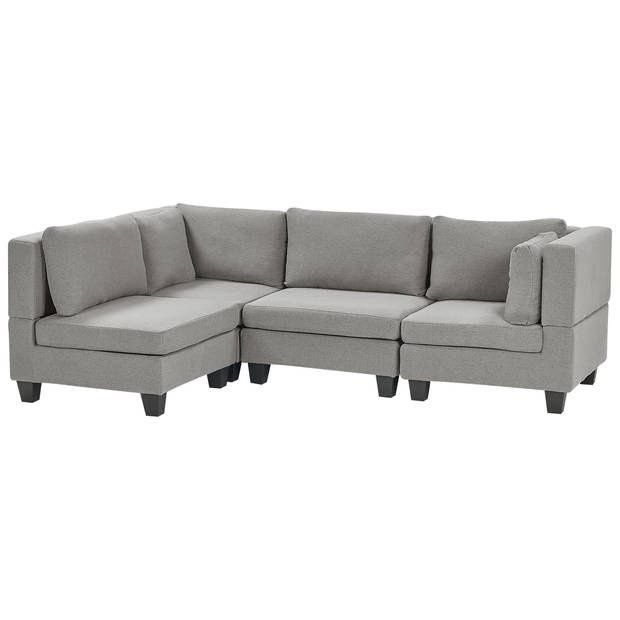 Beliani UNSTAD - Modulaire Sofa-Grijs-Polyester