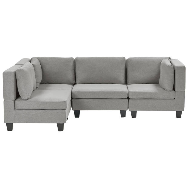 Beliani UNSTAD - Modulaire Sofa-Grijs-Polyester