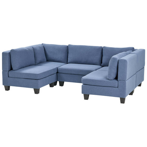 Beliani UNSTAD - Modulaire Sofa-Blauw-Polyester