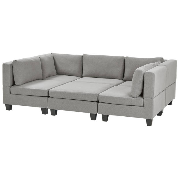 Beliani UNSTAD - Modulaire Sofa-Grijs-Polyester